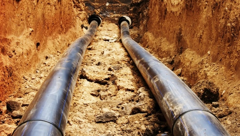 Подземная прокладка канализационного трубопровода